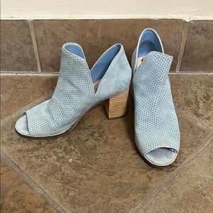 Cole Haan Light Blue Perforated Heels